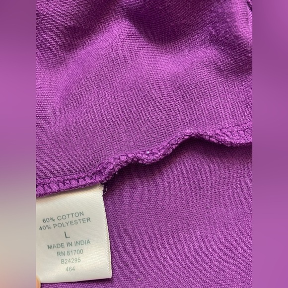 Blair purple long sleeve T - womens size L, short sleeve. - Picture 6 of 6